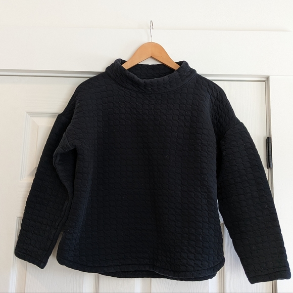 T by Talbots Geo Quilted Mockneck Pullover - Picture 2 of 5